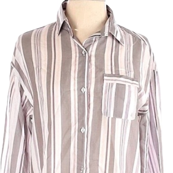 🌺 Stars Above Stripe Button Down Soft Stripe Shirt Size S NWT - Picture 3 of 10